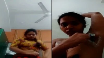 Tamil girl hairy pussy shaved in the bathroom