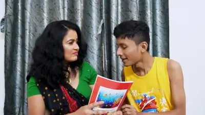 Lonely aunty teaching and having sex with 19 yr teen boy